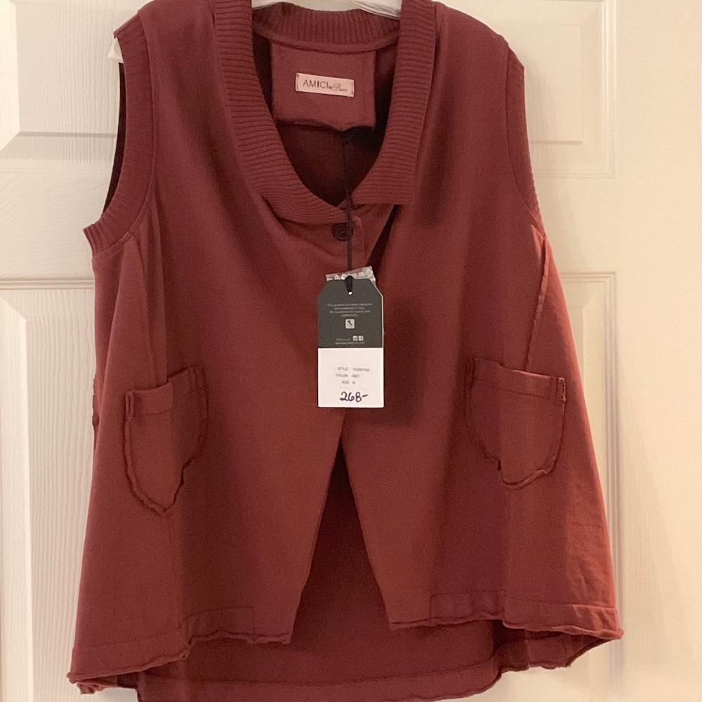 Amici by Baci Vest NWT